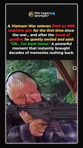 Vietnam Veteran Fires an M60 Again After Decades #shorts