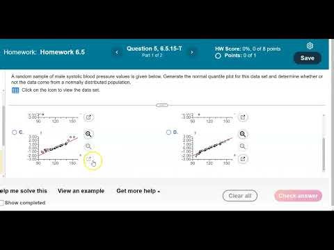 Math 14 6.5.15-T Construct a normal quantile plot & check if its a normally distributed population.