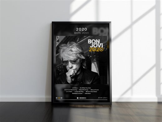 Bon Jovi Poster | 2020 Print | Music Poster | 4 Color | Album Cover Poster | Wall Decor Poster, Large Poster Print, Music Gift - Etsy