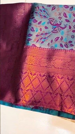 Royal Peacock Design Pattu Saree with Golden Zari Work | Traditional Free Delivery #weddingsaree