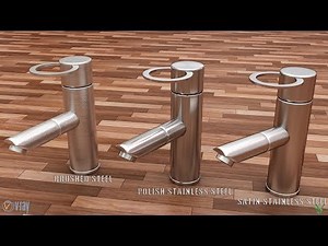 Brushed Steel, Polish & Satin Stainless Steel Vray Material 3D Max