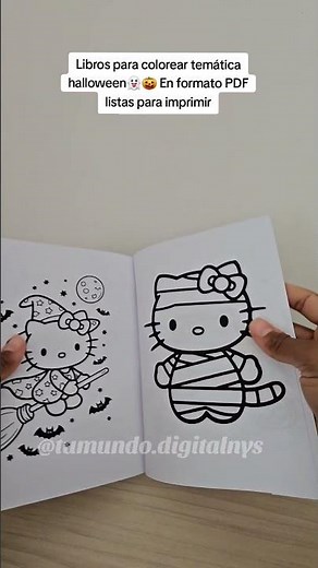 libritos para colorear temática halloween👻🎃 En formato PDF listas para imprimir #halloween