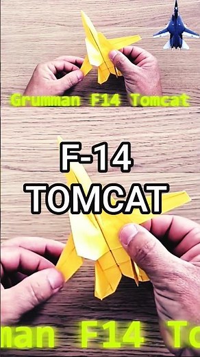 F-14 TOMCAT paper airplane.‪@AvionesDePapelPeluso‬ #origami #paper airplane #diy
