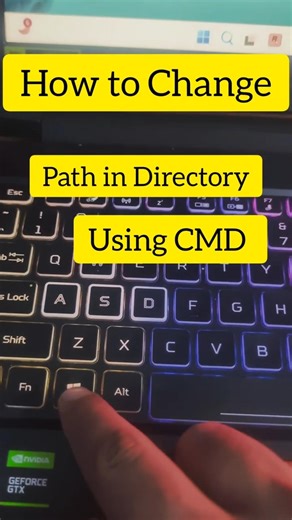 Change Folder Path in Windows Command Prompt#windows11 #shorts #ChangeDirectory#CMDFolder#Computer