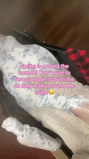 Nobody’s forced lolol they do it because they love me #disability #wheelchair #spring