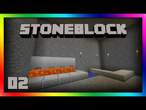 StoneBlock - Making Lava And Sifting Ores!! Episode 2 [Modded Minecraft 1.12.2]