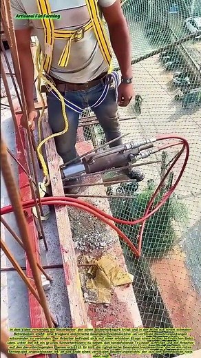 Verbinden vertikaler Stahlstangen mit einer handgeführten Gewindeschneidmaschine
