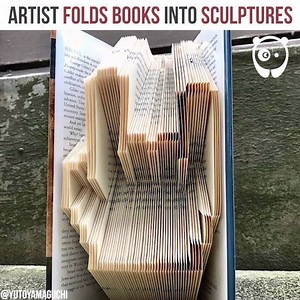 5.3M views · 164K reactions | Artist folds books into sculptures by OruFun | Bored Panda Art | Facebook