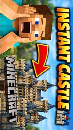 Minecraft Java 😱 One Command Castle | NO Command Block | Mods#minecraft #shorts #instantbuild #viral