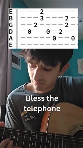 How to play bless the telephone #guitar #guitarcover #guitartutorial #shorts #fyp #guitarcover