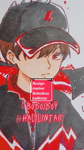 Mewarnai dan Menggambar Boboiboy Halilintar