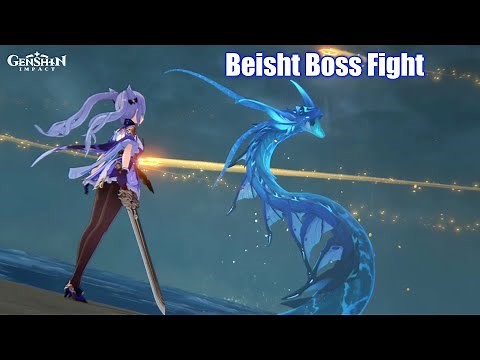Genshin Impact - Beisht Boss Fight (Sea Dragon vs Shenhe)