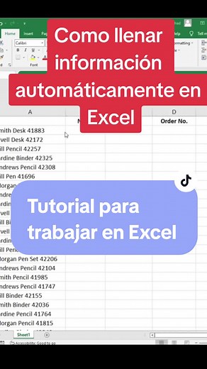 Tutorial de Excel para llenar la información automáticamente en tu trabajo. video de:mfcreatives1