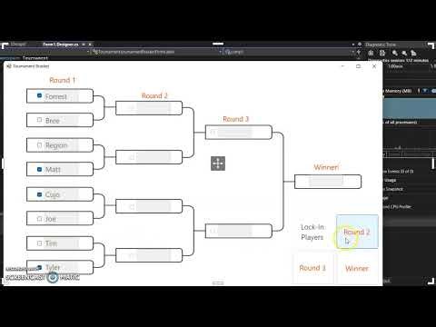 Tournament Bracket C# GUI Demonstration