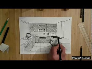 Tuto: Cuisine en perspective dessin