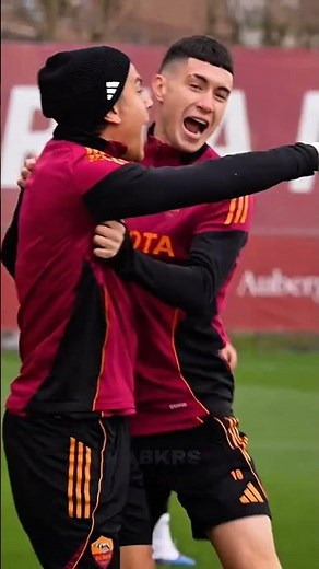 Paulo Dybala Turns Goalkeeper 😱 | Incredible Saves at AS Roma Training Ground 🧤⚽ #footballshorts