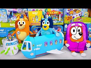 Bluey Toy Collection Unboxing Review 💙 Bluey 3-in-1 Airplane Transforming Playset | Rita Backpack