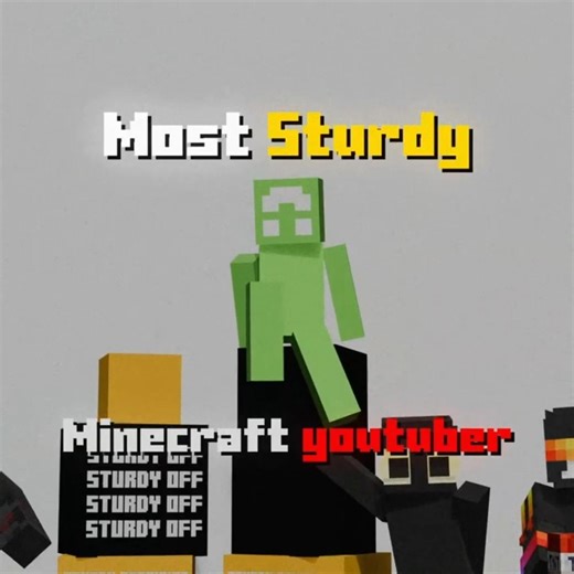 Who's the most sturdy? Minecraft YouTuber edition #minecraft #shorts