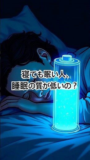 寝ても眠い人、睡眠の質が低いの？