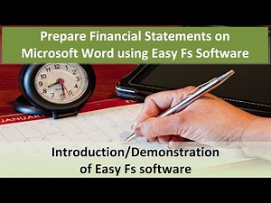 01 Introduction - How to Prepare Financial Statements on Ms Word using Easy Fs