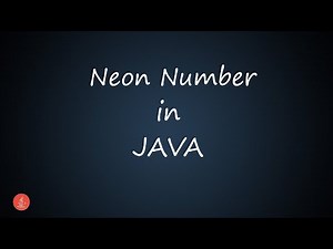 Neon Number in Java || BluejCode