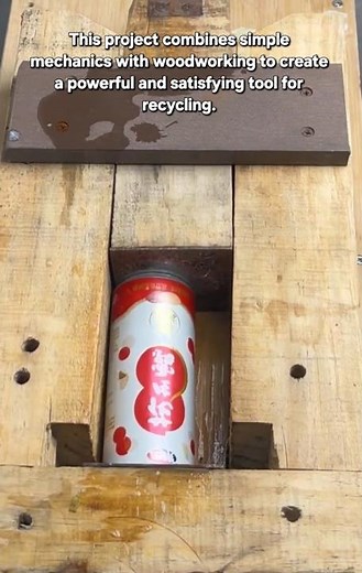 DIY Hydraulic Soda Can Crusher | Satisfying Woodworking Project