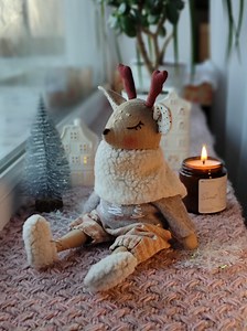 DIY Christmas Deer Sewing Pattern - Pdf tutorial. Primitive Plushie Toy - Best Gift for Child, Gift Handmade. - Etsy