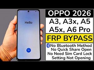 OPPO FRP Unlock 2026 ✅ No Bluetooth Trick | OPPO A5/A5x/A6 Pro/A3/A3x FRP Bypass Android 14 & 15
