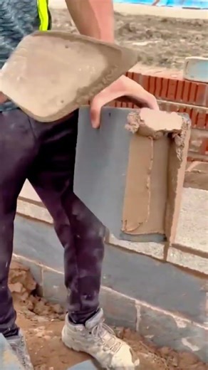 Brickyaling Process With Precise Mortar Application For Exterior Wall Construction