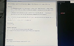 Noight of the Fixonscal SequenceWhe a Python program to print... | Filo