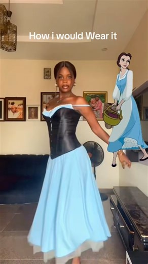 🩵✨How I would wear the Blue Belle Dress from Beauty and the Beast🌝#shorts#disney#stylingtips#viral