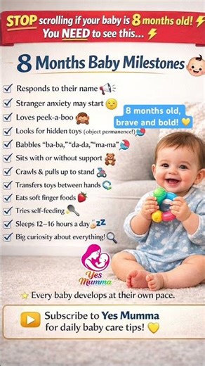 8 Month Baby Milestones Every Parent Must Know! #shorts