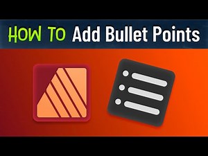 How To Add Bullet Points in Affinity Publisher