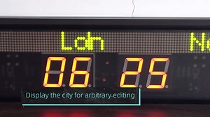 Fucxeoy World Time Zones Clock, LED Digital Full Color Multiple Time Zones Clock, 3/4/5 Cities World Time Wall Clock, Brightness Adjustment, for Hotels/Enterprises/airports