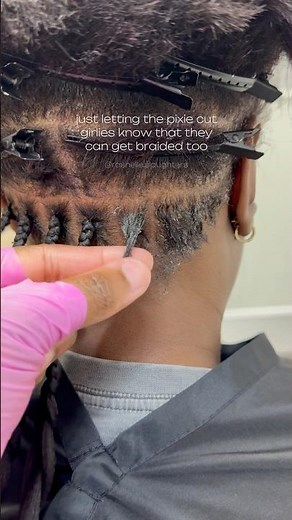 Braids over a pixie cut! 😱🔥 #braidingshorthair #shorthair #braidtutorial