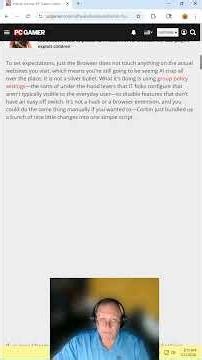 01 23 2025 Former PC Gamer Writer create a script to eject AI from your Browser