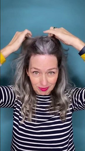 Unique Hair Color Patterns - Another Bonus to Going Gray! #shorts