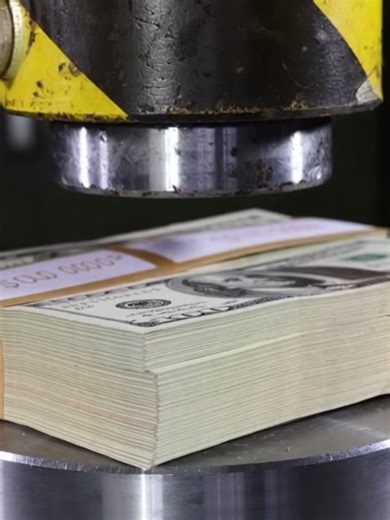 Best experiment of Hydraulic Press with Dollars, Asmr is Satisfactory!! #asmr #satisfying #hydraulicpress #asmrsounds #satisfyingvideo #dollars