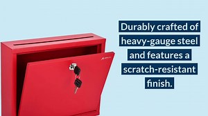 AdirOffice Large Size White Steel Multi-Purpose Secure Drop Box Mailbox 631-03-WHI-PKG