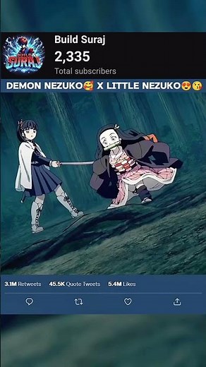 Cute nezuko run from demon slayer ( Demon slayer )