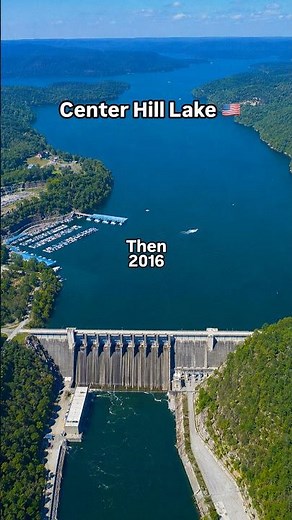 Center Hill Lake Before vs After #centerhilllake #tennesseerivers #lakehistory #shorelinechange