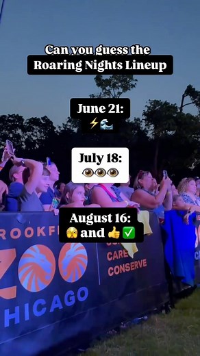 Brookfield Zoo Chicago on Instagram: "Get ready to rock the Zoo! Roaring Nights is returning to Brookfield Zoo Chicago this summer — and we’re bringing the heat with an epic concert lineup you won’t want to miss. Rock out with iconic bands, meet some of our incredible Ambassador Animals, explore animal habitats on the East side of the Zoo, and enjoy evening rides on the Carousel and Ferris Wheel! General ticket sales will be announced this week — but before we reveal the full lineup, here’s your