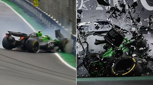 WATCH: F1 rookie suffers major high-speed crash at Brazil GP