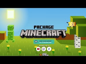 Minecraft - Animated Twitch Stream Overlay Full Package [Streamlabs]