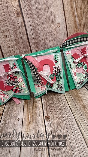 When there’s no designer paper that matches your bundle… you make your own! 🎨✨ This hand-made pattern turned into the cutest little JOY banner, and it’s one of the projects in my Jolly Holly Virtual Class. 🎄💖 DM me for details, registration closes Nov 3! #PurtyParTAY #JollyHolly #StampinUp #CardMaking #PaperCrafts #DIYBanner #HolidayCrafting #PinkChristmas #craftinspo | Purty ParTay