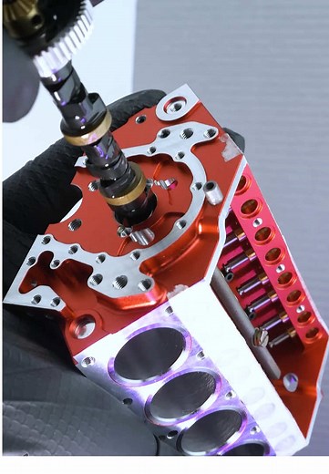 Building and running a real mini V8 engine - part 01 #v8engine #modelkit #engineering #mechanic #diy