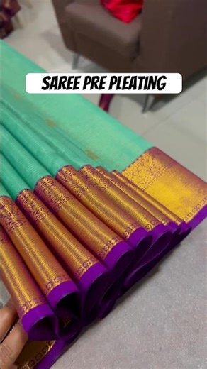 The Art of Saree Pre-Pleating | Every Pleat Done With Love #Shorts
