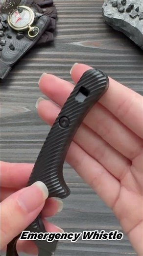 Whistle, fire, and steel — which one would you use first in an emergency? #edc #outdoors #blade