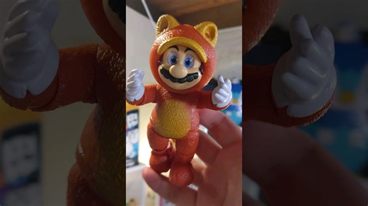Super Mario Tanooki figure is thick and fluffy! #supermario #toyreview