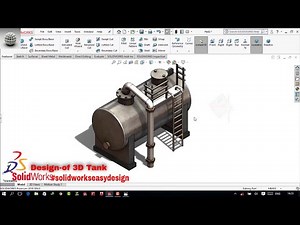 Solidworks Tutorial # 170 How to Design a 3D Industrial tank in solidworks by SW Easy Design